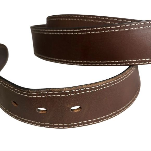 Timberland PRO Men's Genuine Brown Leather Belt Size 52 Casual - Picture 6 of 16